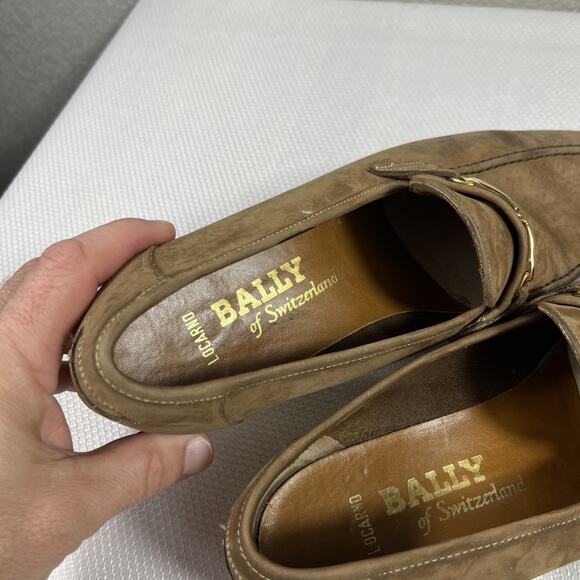 Bally of Switzerland Locarno Brown Leather Men\'s Slip-On Loafers Shoes Size 9.5D main image 10